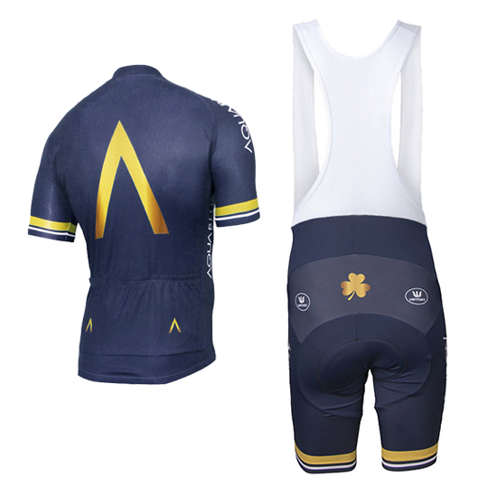 Abbigliamento Aqua Blue Sport 2017 Manica Corta e Pantaloncino Con Bretelle nero - Clicca l'immagine per chiudere